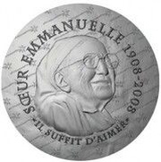 10 Euros Sœur Emmanuelle, France, 2020 reverse image