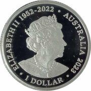 1 Dollar In the name of Elizabeth II; 6th Portrait - The Big Swoop - Silver Proof obverse image