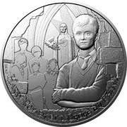 10 Euros Harry Potter and a group of students, France, 2021 reverse image