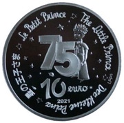 10 euro Le Petit Prince et son Chef d'Œuvre, France, 2021 reverse image