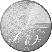 10 Euros Jean de La Fontaine obverse image