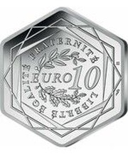 10 Euros Olympic Games Paris 2024, France, 2021 reverse image