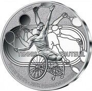 10 Euros JO 2024 Paris - Tennis, France, 2021 reverse image