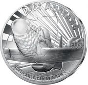 10 Euros North American P-51 Mustang, France, 2021 reverse image