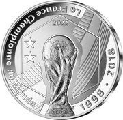 10 Euros 2022 World Football Cup Qatar, France, 2022 reverse image