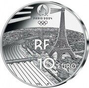 10 Euros JO 2024 Paris - Montmartre obverse image