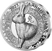 10 Euros Year of the Rabbit, France, 2022 reverse image