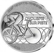 10 Euros JO 2024 Paris, Track cycling, France, 2022 reverse image