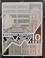 10 Euros Jeune fille qui souffle dans une pipe de verre obverse image