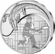 10 euros Lacoste ronde, France, 2023 reverse image