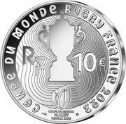 10 Euros Rugby World Cup France 2023, silver 999‰ obverse image