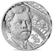 10 Euros Gustave Eiffel, silver 333‰, France, 2023 reverse image