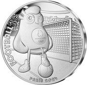 10 euros Phryge football, France, 2023 reverse image