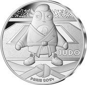 10 euros Phryge judo, France, 2023 reverse image