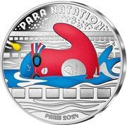 10 euros Phryge para natation, France, 2023 reverse image