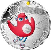 10 euros Phryge tennis, France, 2023 reverse image