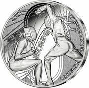 10 Euros Fencing, France, 2024 reverse image