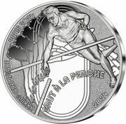 10 Euros JO 2024 Paris - Pole vault, France, 2024 reverse image