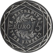 15 Euros La Semeuse, France, 2008-2010 reverse image