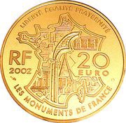 20 Euros Mont Saint Michel Abbey obverse image