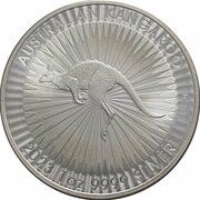 1 Dollar In the name of Elizabeth II; 6th Portrait - Australian Kangaroo - Bullion Coin, Australia, 2023 reverse image