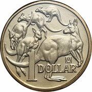 1 Dollar In the name of Elizabeth II; 6th Portrait - Mob of Roos; Memorial Obverse, Australia, 2023-2024 reverse image