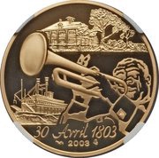20 Euros Louisiana Purchase, France, 2003 reverse image
