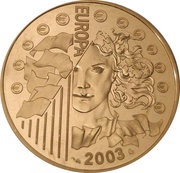 20 Euros Introduction of the Euro, France, 2003 reverse image