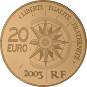 20 Euros Passenger ship Normandie obverse image