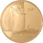 20 Euros Passenger ship Normandie, France, 2003 reverse image