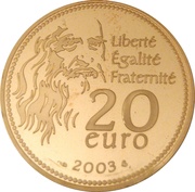 20 Euros Mona Lisa, France, 2003 reverse image