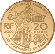 20 Euros Chambord Castle obverse image
