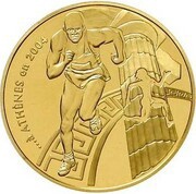 20 Euros Pierre de Coubertin, France, 2003 reverse image