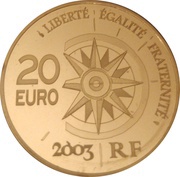 20 Euros Orient Express, France, 2003 reverse image