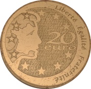 20 Euros Marianne, France, 2004 reverse image