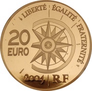 20 Euros Messageries Maritimes, France, 2004 reverse image