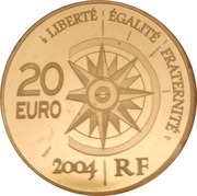 20 Euros Trans-Siberian Railway, France, 2004 reverse image
