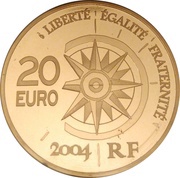 20 Euros The Great Air Express Paris-London, France, 2004 reverse image
