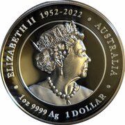 1 Dollar In the name of Elizabeth II; 6th Portrait - Year of the Dragon - Silver Proof obverse image