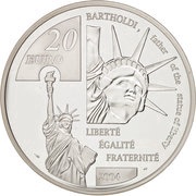 20 Euros Frédéric Auguste Bartholdi, France, 2004 reverse image