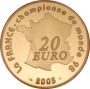 20 Euros FIFA World Cup, France, 2005 reverse image