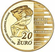20 Euros Fryderyk Chopin, France, 2005 reverse image