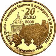 20 Euros Marie Curie, France, 2006 reverse image