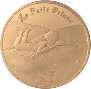 20 Euros The Little Prince laid down in the grass obverse image