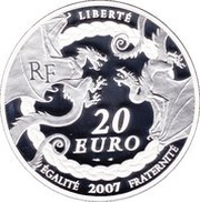 20 Euros Merlin and Excalibur obverse image