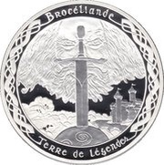 20 Euros Merlin and Excalibur, France, 2007 reverse image