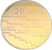 20 Euros Cannes Cinema Festival, France, 2007 reverse image