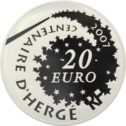 20 Euros Tintin and Snowy obverse image