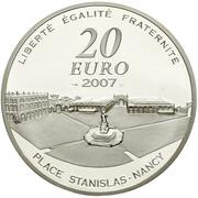 20 Euros Stanislas Leszczynski, France, 2007 reverse image