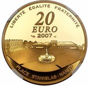 20 Euros Stanislas Leszczynski, France, 2007 reverse image